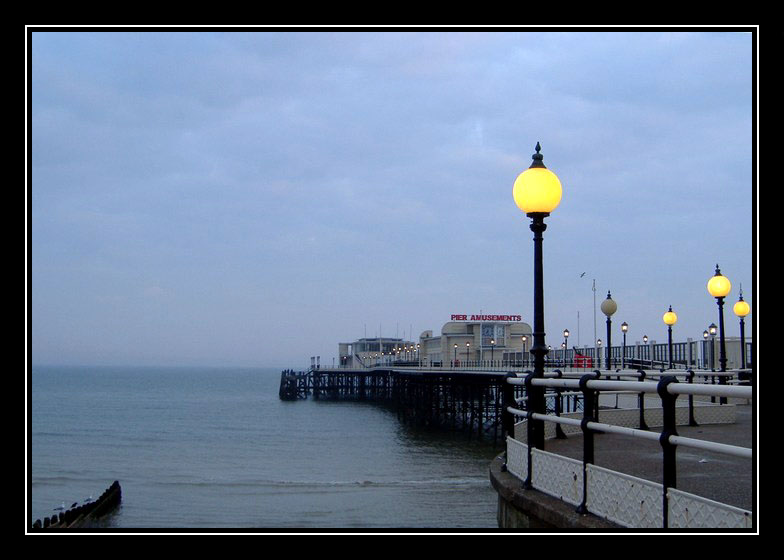 фото "Worthing Pier Evening" метки: архитектура, путешествия, пейзаж, Европа