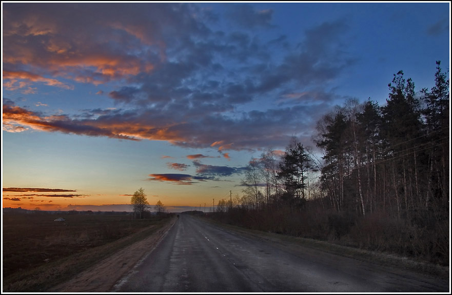фото "По дороге домой" метки: пейзаж, закат, облака