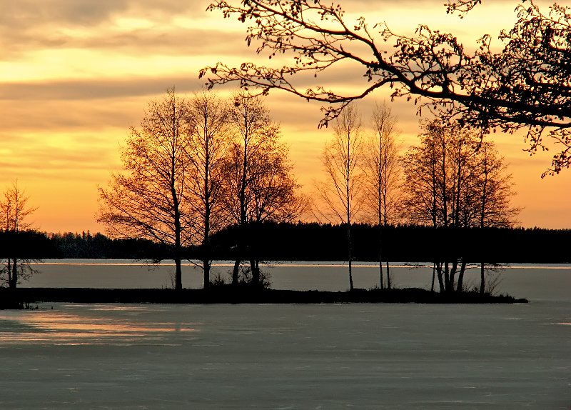 photo "Frozen lake" tags: landscape, sunset, winter