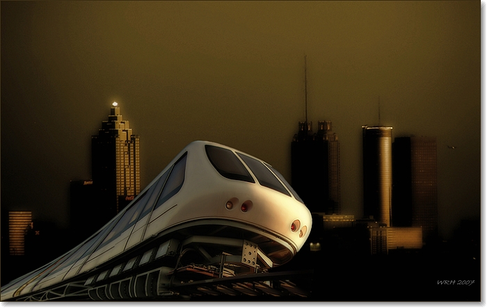 photo "Maglev Warp" tags: montage, city, 