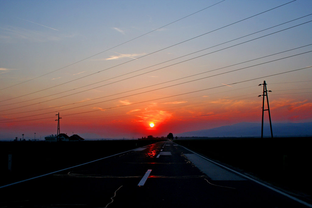 photo "On a way home" tags: landscape, sunset