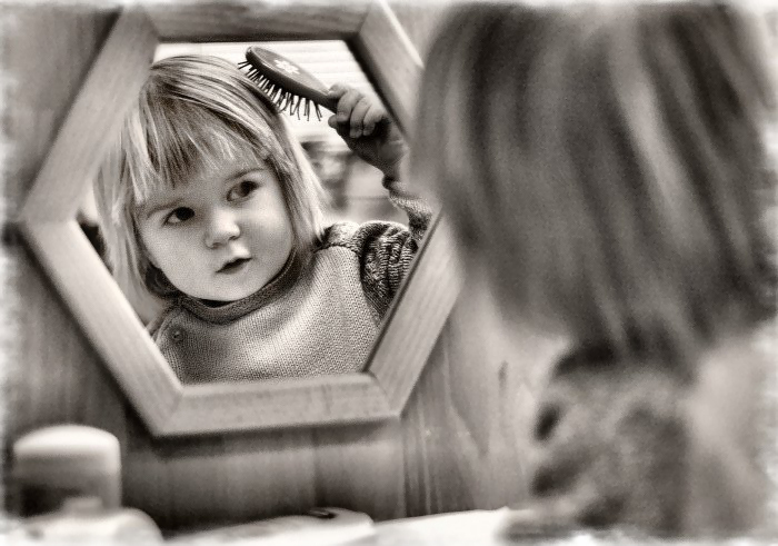 photo "HairStyling_2" tags: portrait, black&white, children