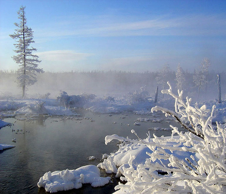 фото "Туман над рекой" метки: пейзаж, вода, зима