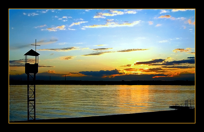 photo "Sunset on Klyazma" tags: landscape, sunset, water