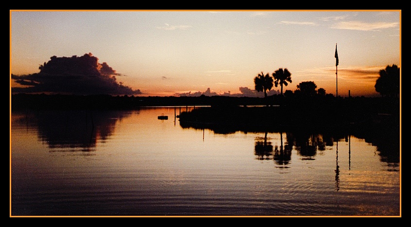 photo "Grandma's yard" tags: landscape, sunset, water