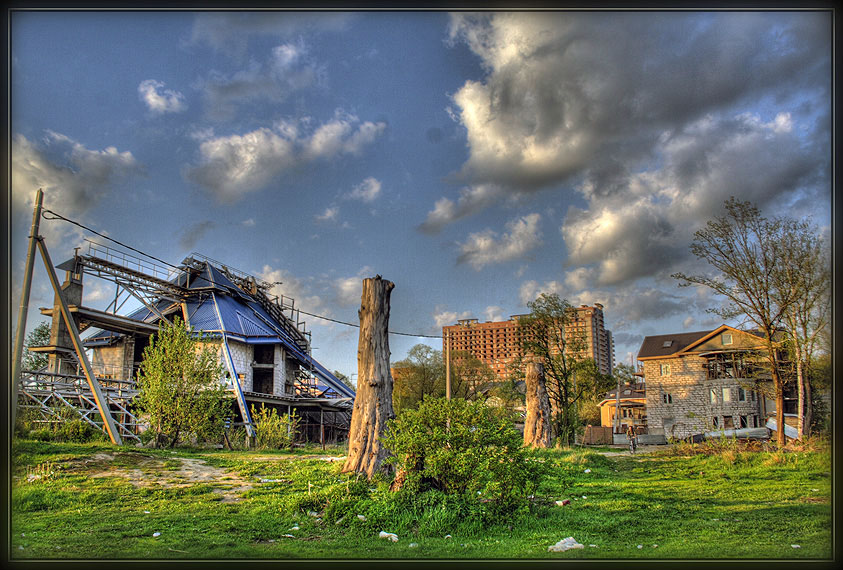 photo "chaos" tags: architecture, landscape, sunset