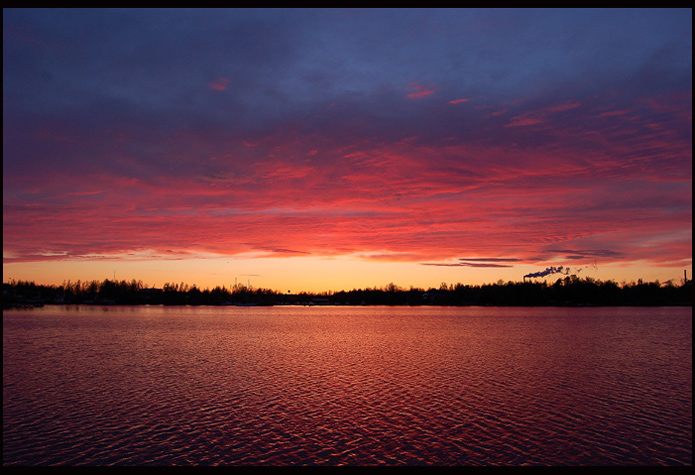 photo "Colours of the night-red fire" tags: landscape, night, sunset