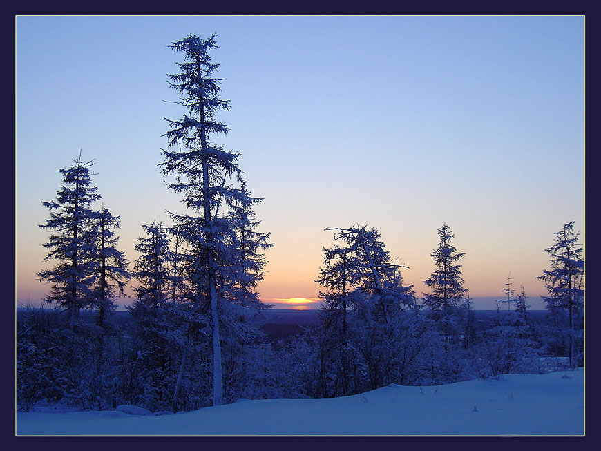 фото "Тихий зимний вечер" метки: пейзаж, закат, зима