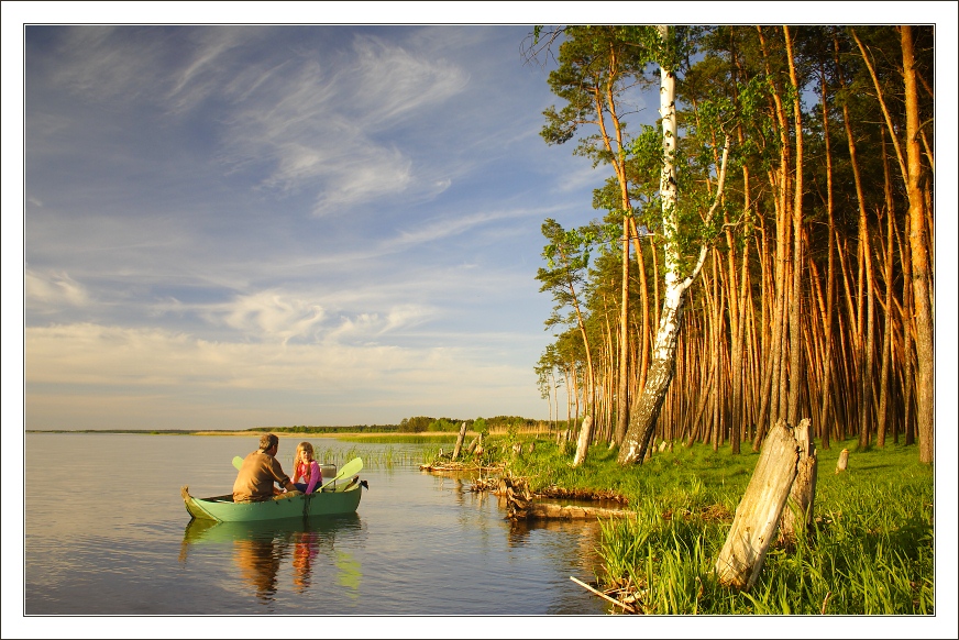 photo "warm May evening" tags: landscape, forest, water