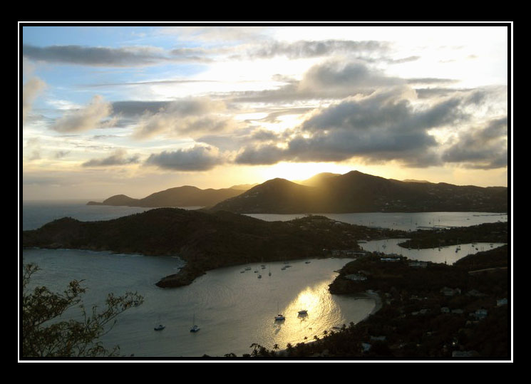 photo "Sunset in the English Harbour" tags: landscape, summer, water