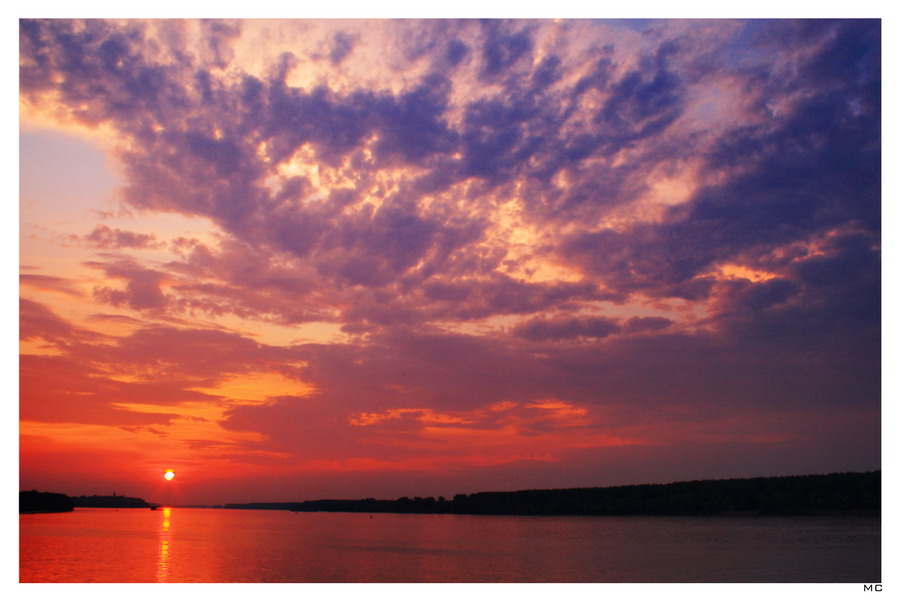 photo "Sunset over Danube" tags: landscape, sunset, water