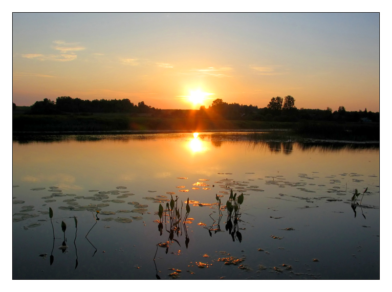 фото "У реки на восходе июньского дня" метки: пейзаж, закат, лето