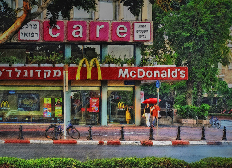 photo "McDonald's summer rain..." tags: city, 