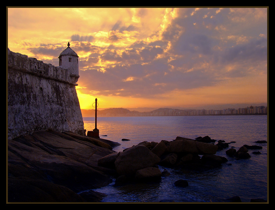 photo "A colored sunset..." tags: architecture, landscape, water