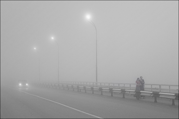 фото "Прогулки в тумане" метки: черно-белые, 