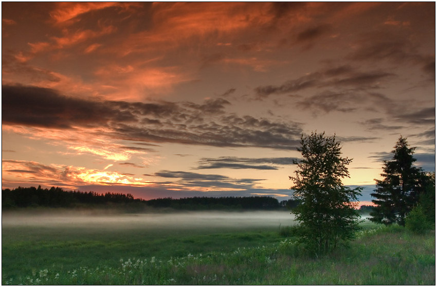 photo "Approach fog" tags: landscape, summer, sunset