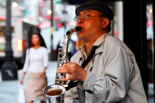 photo "San Francisco Street Artists - Chen Wei on the Saxophone" tags: reporting, city, 
