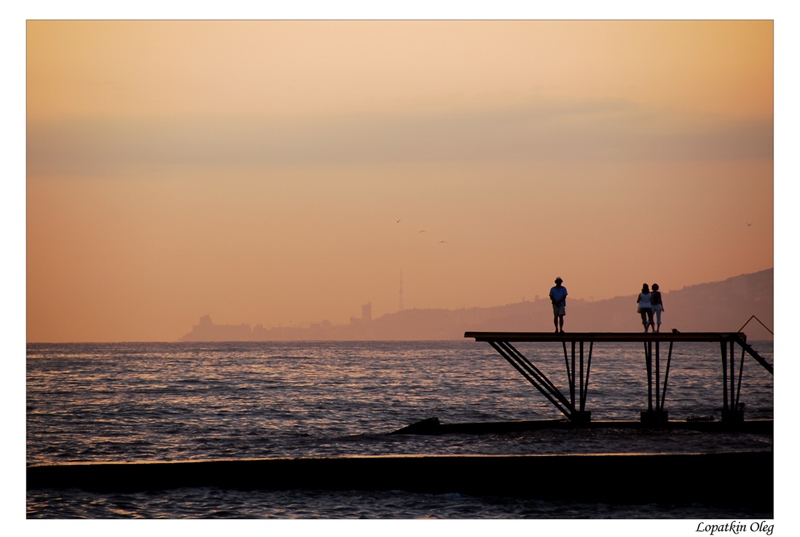 photo "Sea coast on sunset time" tags: misc., travel, 