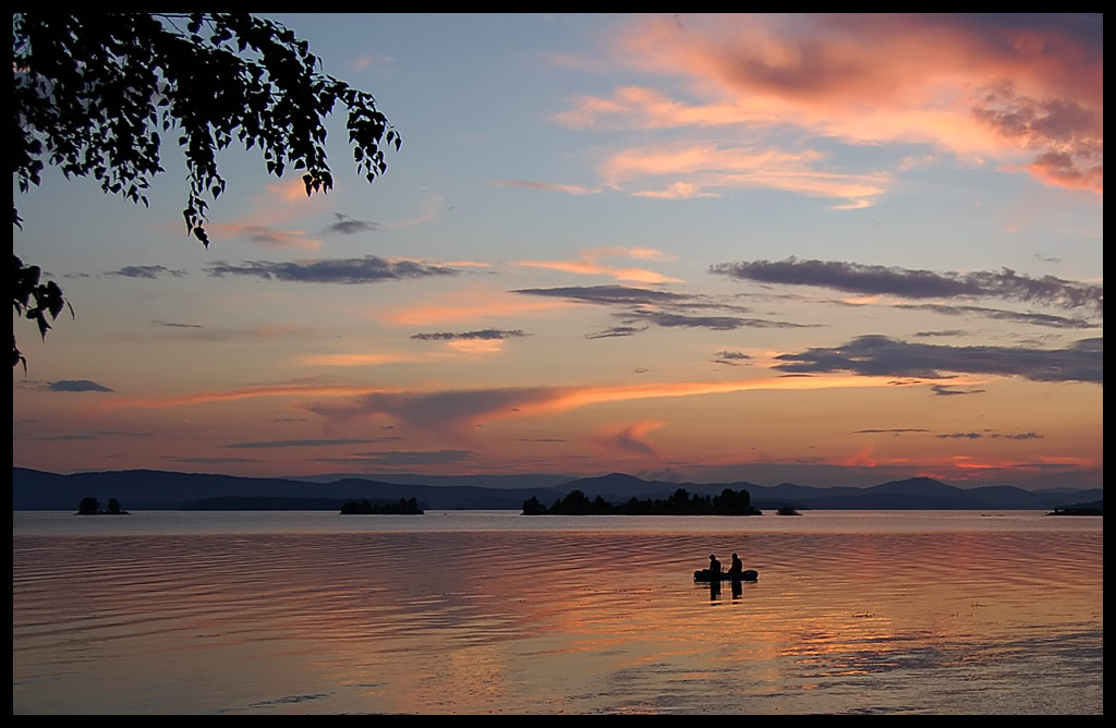 photo "Evening fishing" tags: landscape, sunset