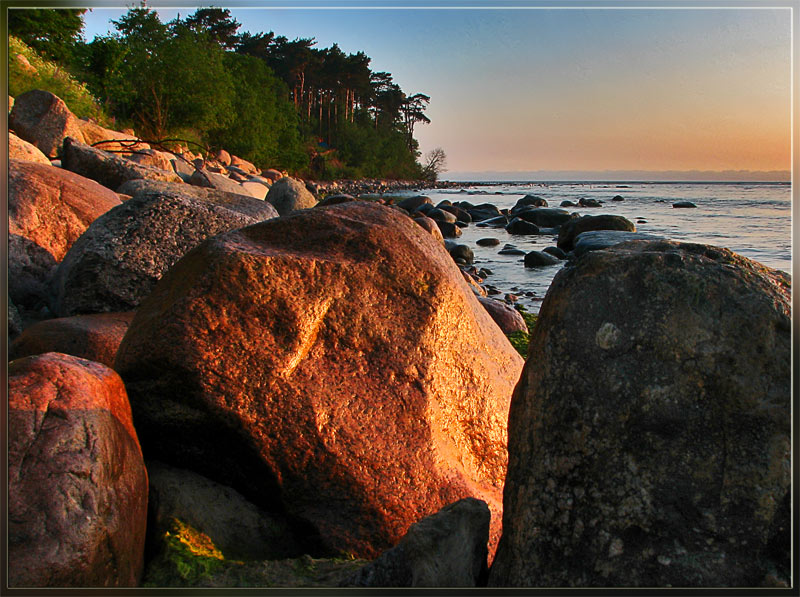 фото "тайное золото прибрежных камней" метки: пейзаж, закат