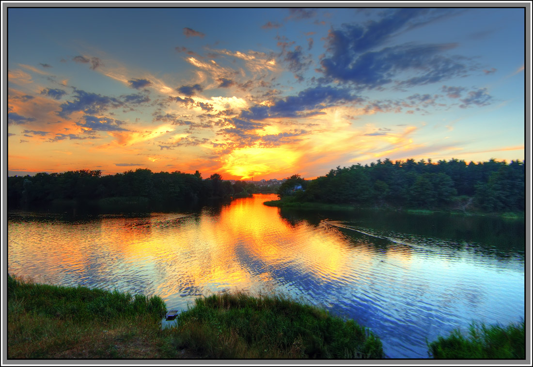 photo "fiery sunset" tags: landscape, sunset