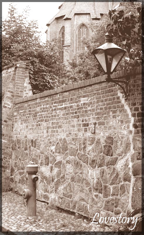 photo "lantern & hydrant, lovestory" tags: black&white, 