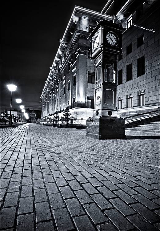 photo "* * *" tags: landscape, black&white, night