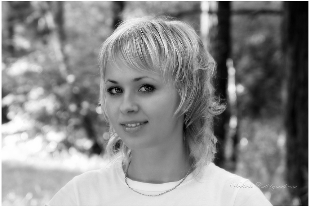 photo "Olya - "small features with the angelic person..."" tags: portrait, black&white, woman