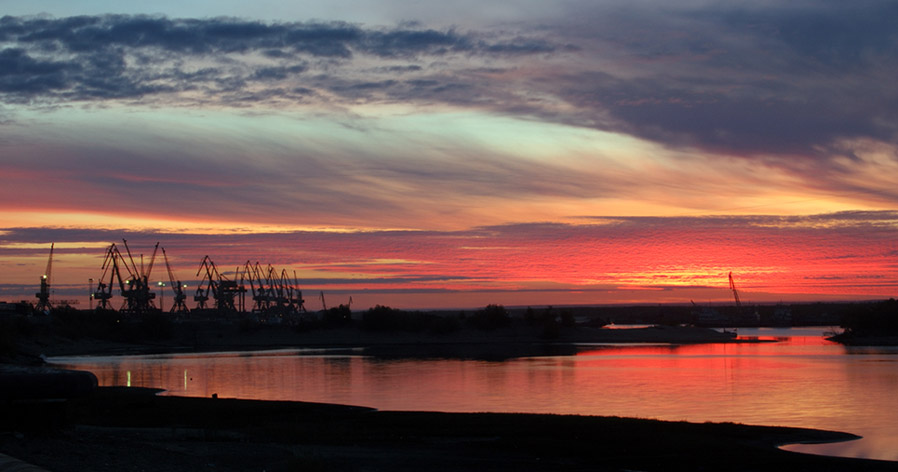 фото "рассвет в порту" метки: пейзаж, закат