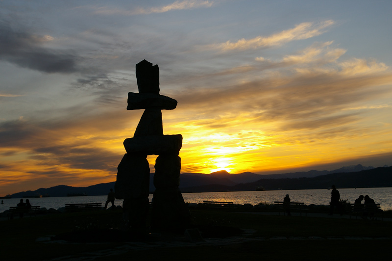 photo "Inukshuk" tags: landscape, travel, North America, sunset