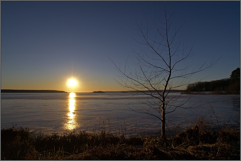 photo "Two" tags: landscape, sunset, winter