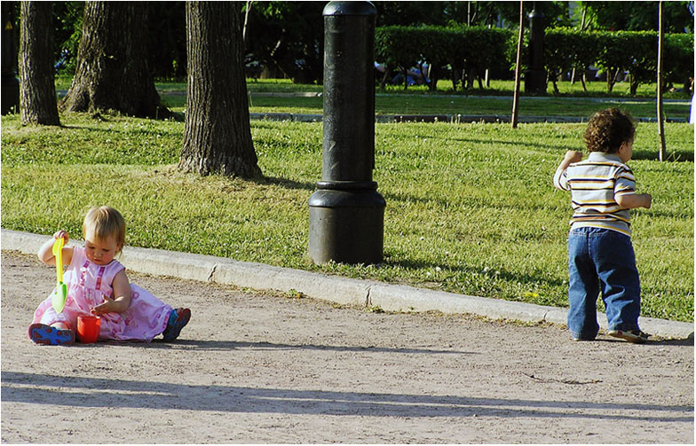 photo "Outside of game" tags: portrait, genre, children