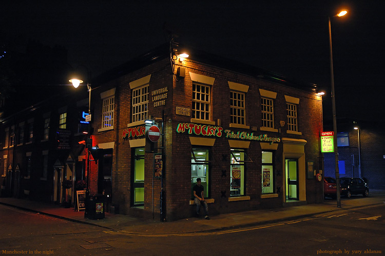 photo "Manchestrer's streets" tags: travel, landscape, Europe, night