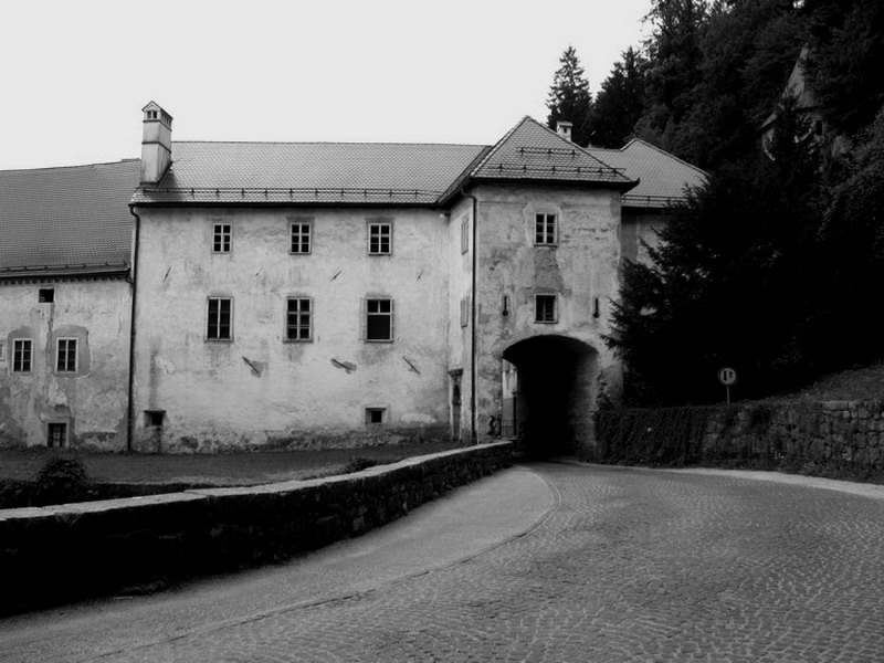 фото "Old Castle in Slovenia" метки: черно-белые, архитектура, пейзаж, 