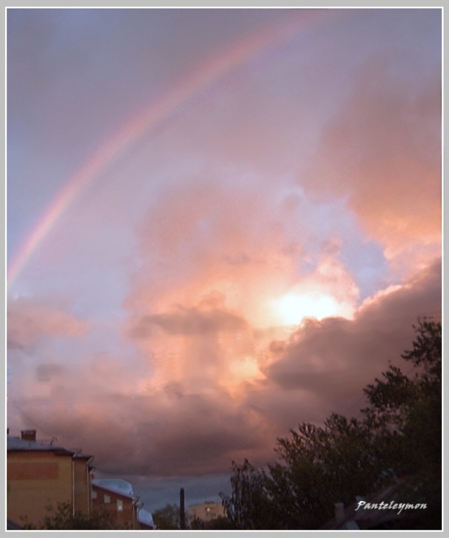 photo "Rainbow on a decline" tags: landscape, clouds