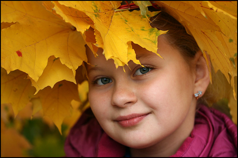 фото "Осенние улыбки" метки: портрет, дети