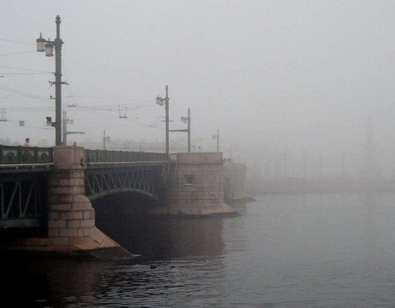 фото "Туман над Дворцовым мостом" метки: архитектура, пейзаж, 