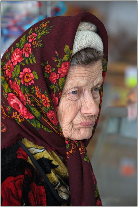 photo "In rural shop. From a series of " the Person of Russian village "" tags: portrait, woman