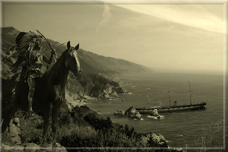 photo "Shipwrecked off the coast of America ..." tags: old-time, 