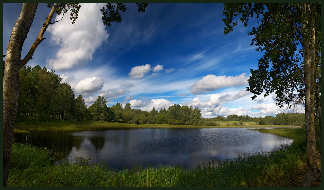 photo "Penorama 7. Barskiy Pond." tags: landscape, clouds, water