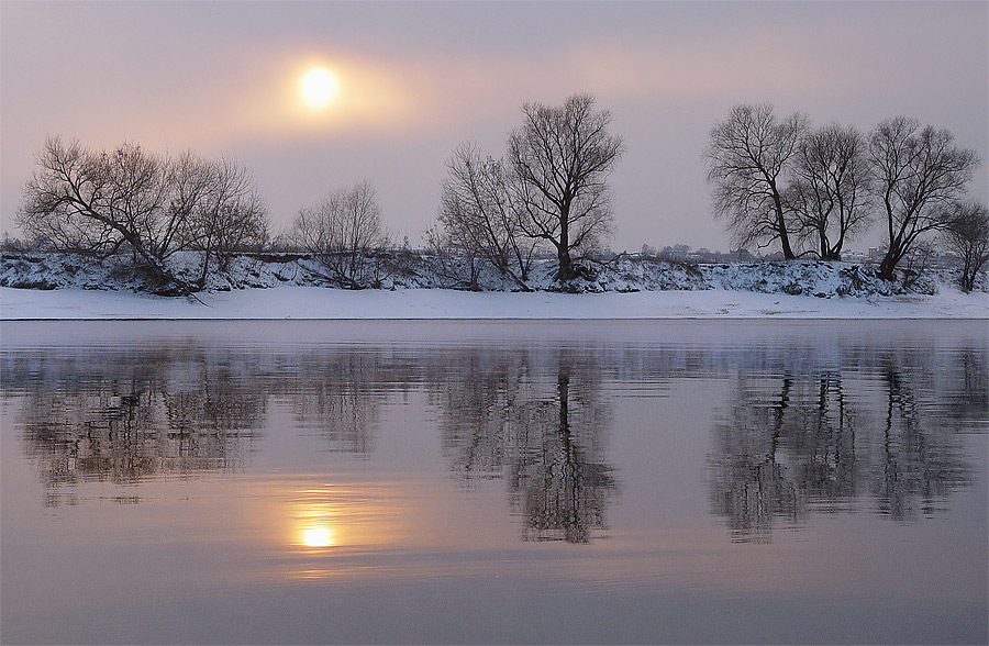 фото "Отражение." метки: пейзаж, вода, зима