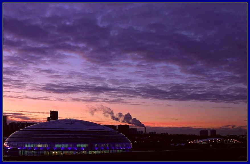 фото "зимний вечер ..." метки: пейзаж, закат, зима