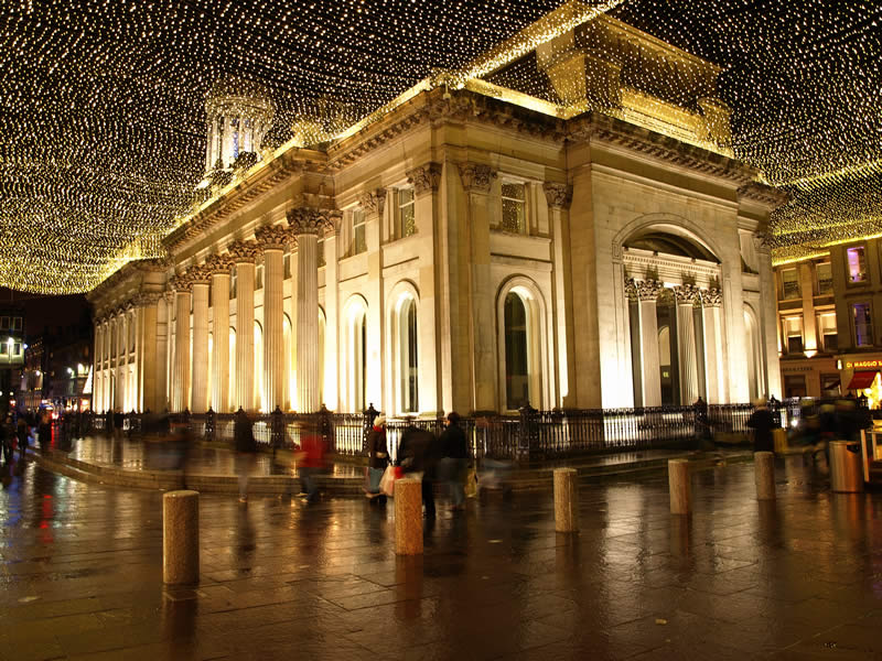 фото "Glasgow Christmas Lights" метки: архитектура, пейзаж, ночь