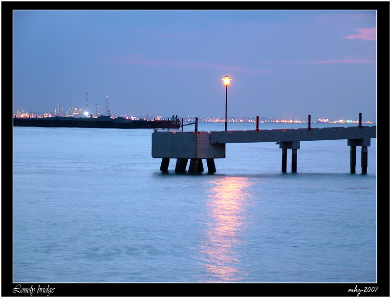 photo "Lonely bridge" tags: landscape, sunset, water
