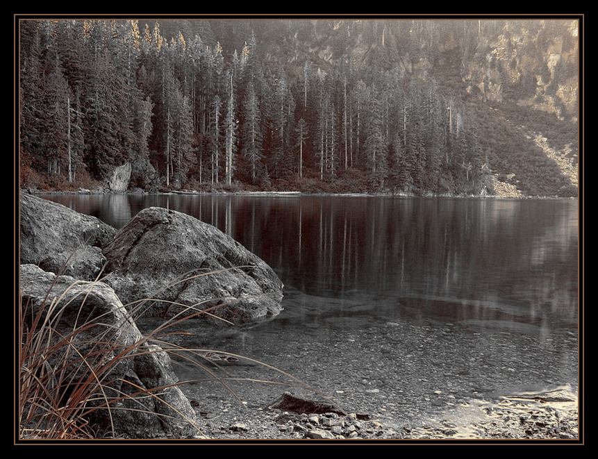 фото "Последний луч солнца (в сепии)" метки: пейзаж, черно-белые, вода