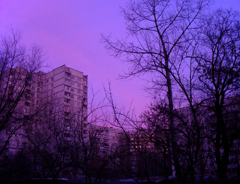 фото "Сиреневый антизакат" метки: пейзаж, город, закат