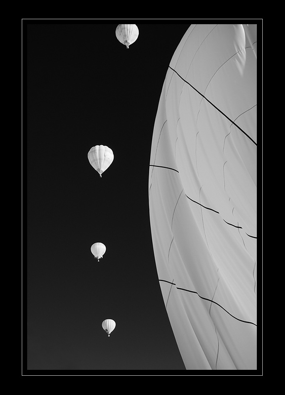 photo "Abstract witn balloons/ NO photoshop" tags: black&white, abstract, 