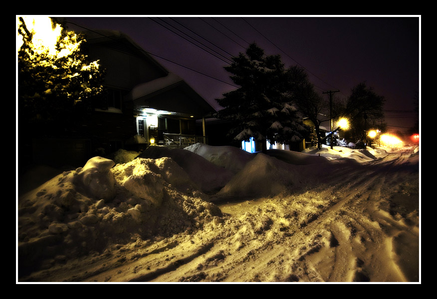 photo "after snowstorm 2" tags: landscape, night, winter