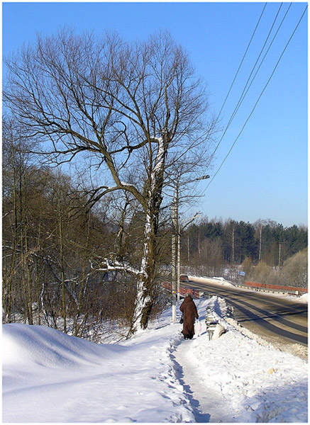 фото "Зима в Переделкино. Дорога к дому Б. Пастернака." метки: пейзаж, зима