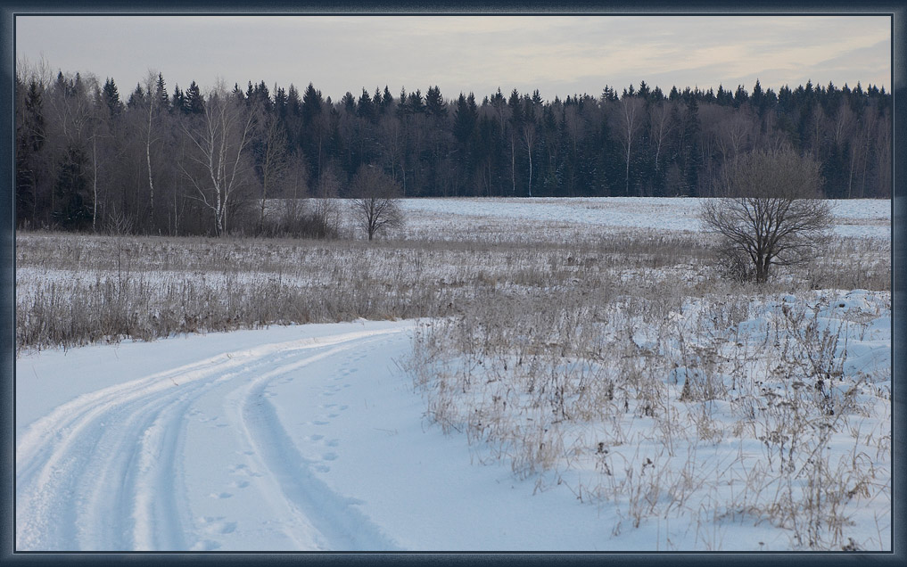 photo "Over the fields by winter morning." tags: landscape, winter